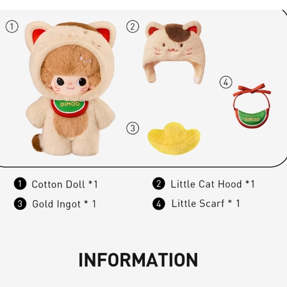 Pop art Dimoo Weaving Wonders Cotton Doll Lucky Cat Brand New Sealed Box - Picture 5 of 7